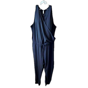 #356 Black STYLUS Cross Front Jumpsuit Size: 3X